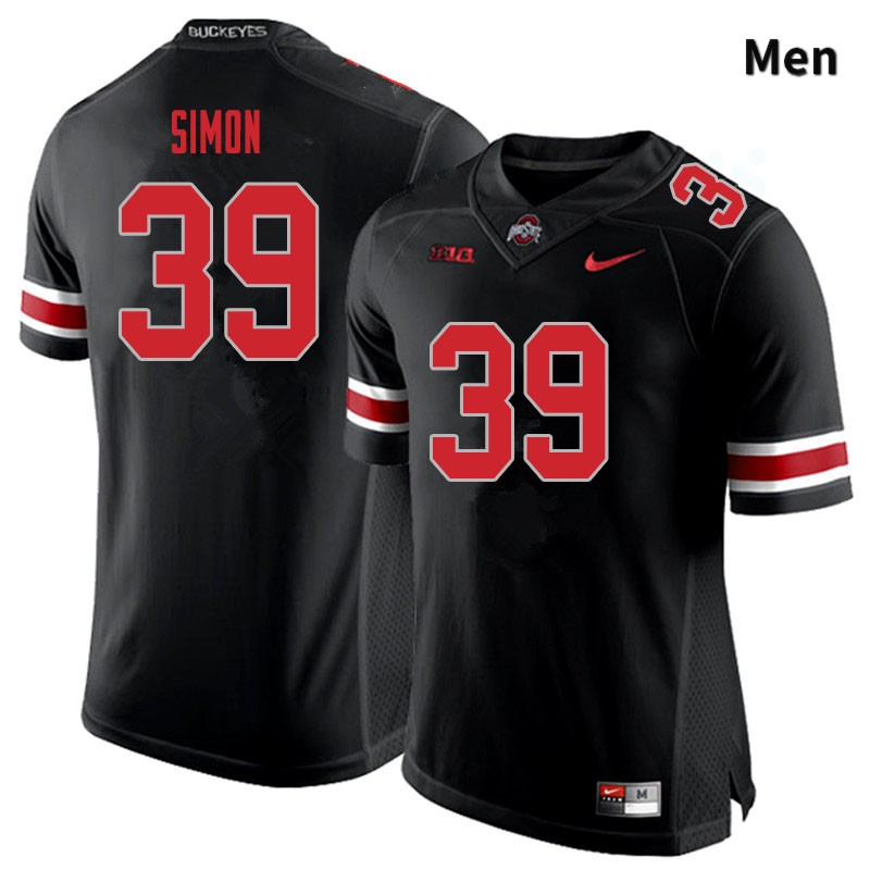 Ohio State Buckeyes Cody Simon Men's #39 Blackout Authentic Stitched College Football Jersey